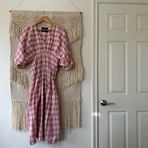 Nicholas Smocked Panel Dress